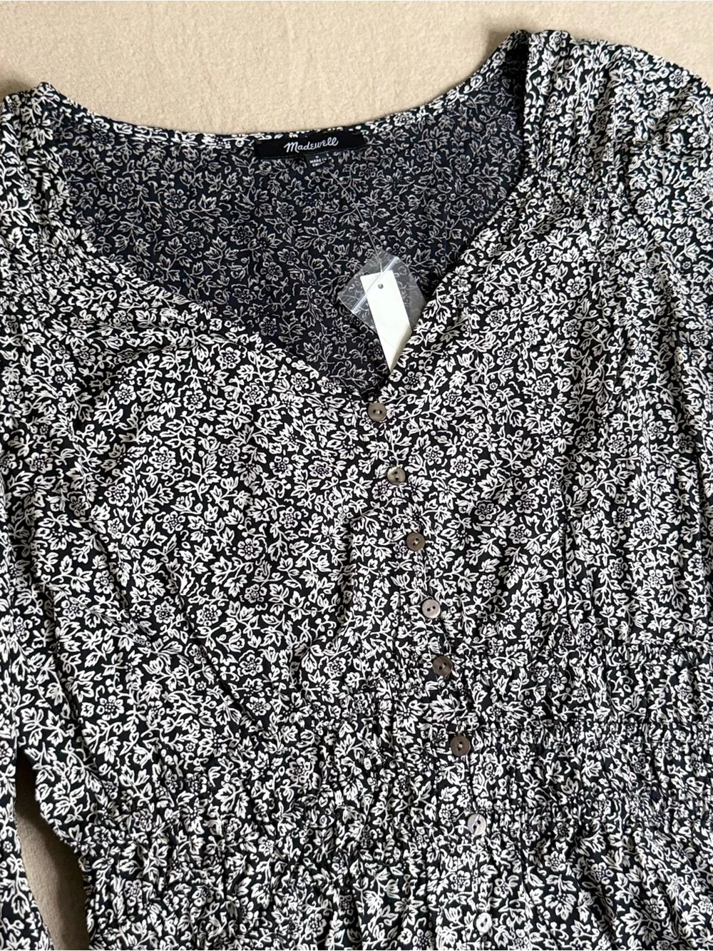 Madewell black blouse